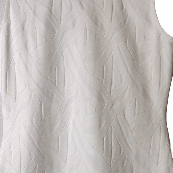 Joseph Ribkoff Ivory Textured‎ Sleeveless Dress Button Detail Canada #70133 Sz 8 - Picture 10 of 13